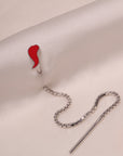 Corno Rosso Pendente Argento